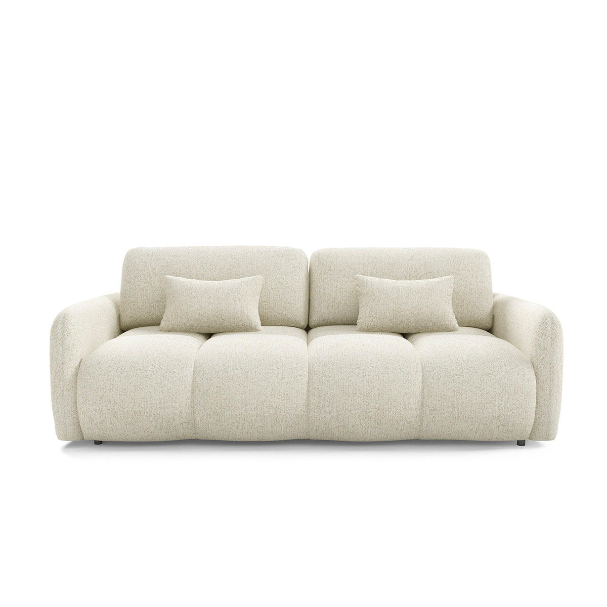 SOFA 3 Sitzplätze Cremefarben - Weiß, Holz (236/95/121cm) - Petits-meubles
