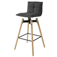 BARHOCKER 360° drehbar Grau - Grau, Holzwerkstoff (38/98/36cm) - SoBuy