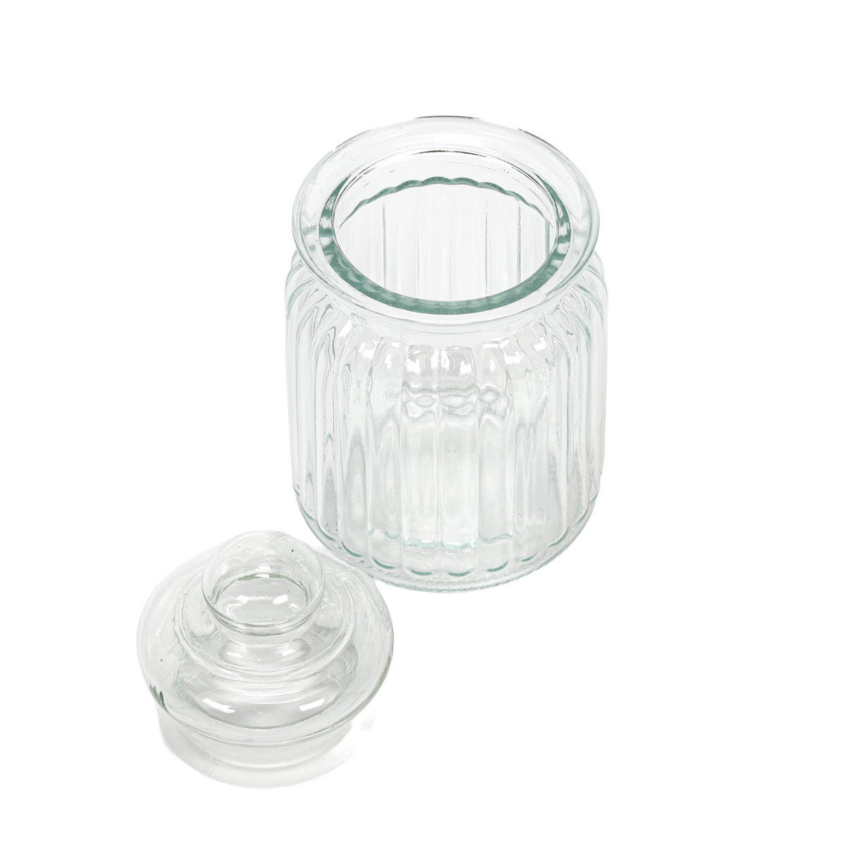 GLAS mit Deckel 9,5/9,5/12,5 cm - Transparent, Glas (9.5/12.5/9.5cm) - Excellent Houseware
