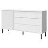 SIDEBOARD Mia 03 - Schwarz/Weiß, Holzwerkstoff/Metall (145/80/41cm) - MIRJAN24