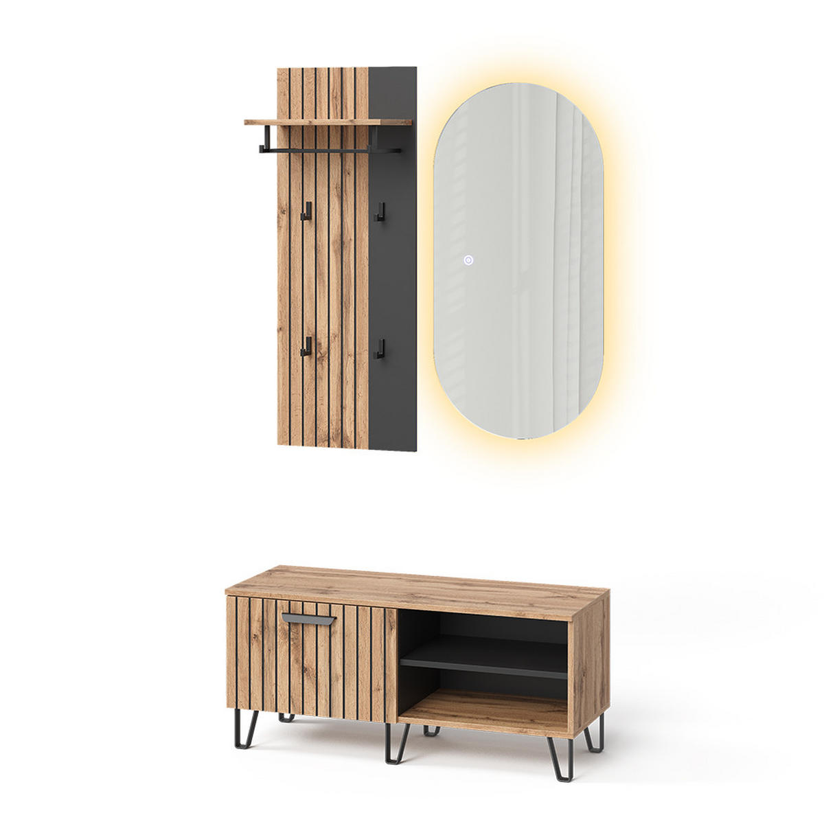 ŠATNÍ SKŘÍŇ Amber Dub Wotan - dub Wotan, kompozitní dřevo (43/110/26.6cm) - Vicco