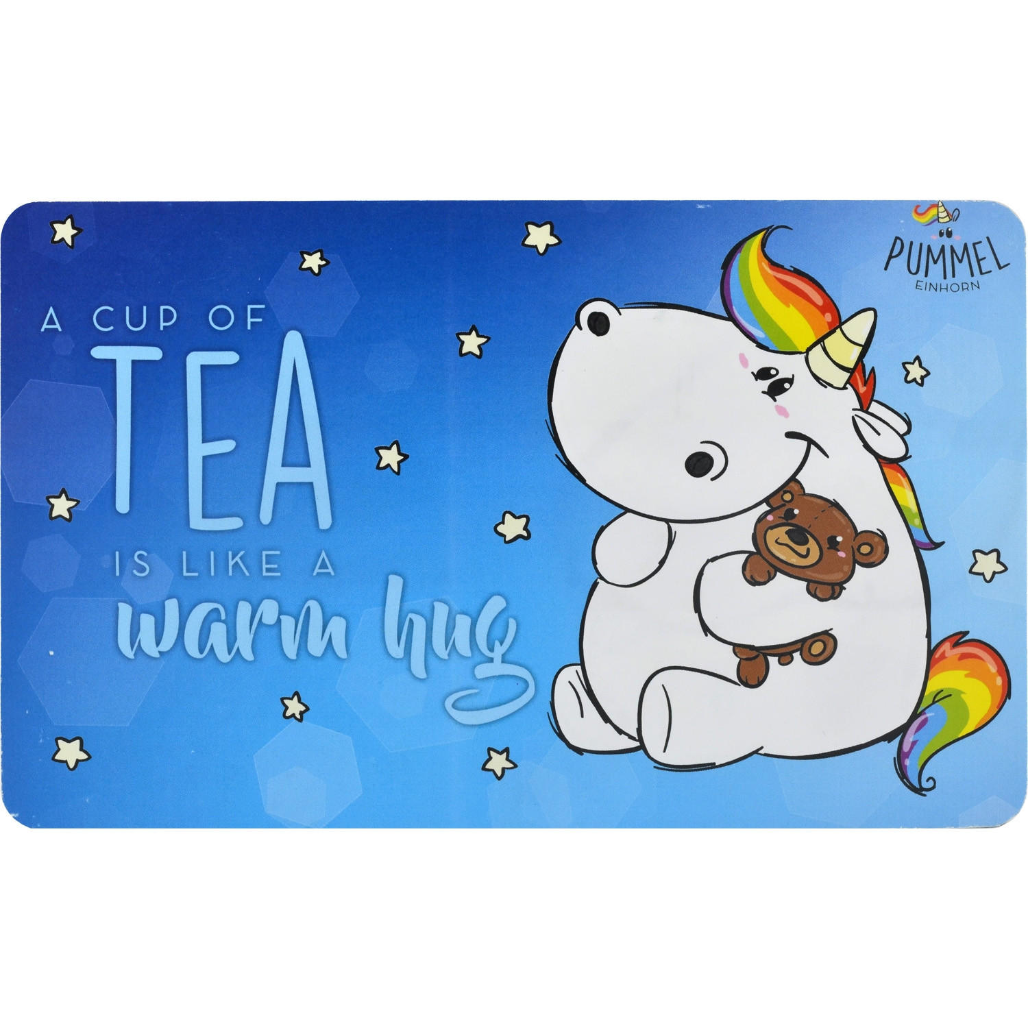 BRETTCHEN Pummel und Friends A Cup of Tea Blau 14,5 x 23,5 cm - Multicolor, Kunststoff (14.5/23.5cm) - United Labels