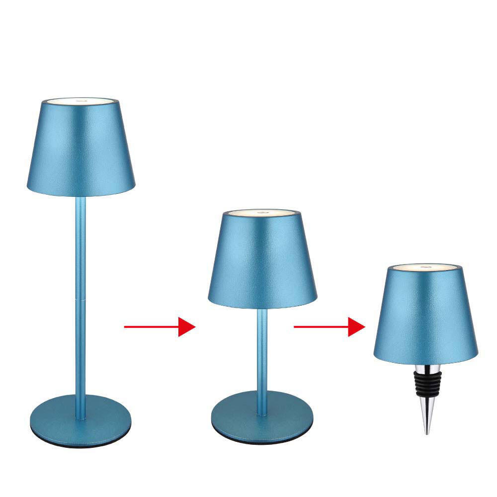 LED AUSSENLEUCHTE VANNIE I Blau - Blau, Metall (11.5/11.5/36cm) - Globo Lighting