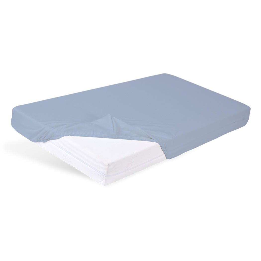 BETTLAKEN Bamboo Baby mit Gummizug - Blau, Textil (60/120cm) - Mr Mattress