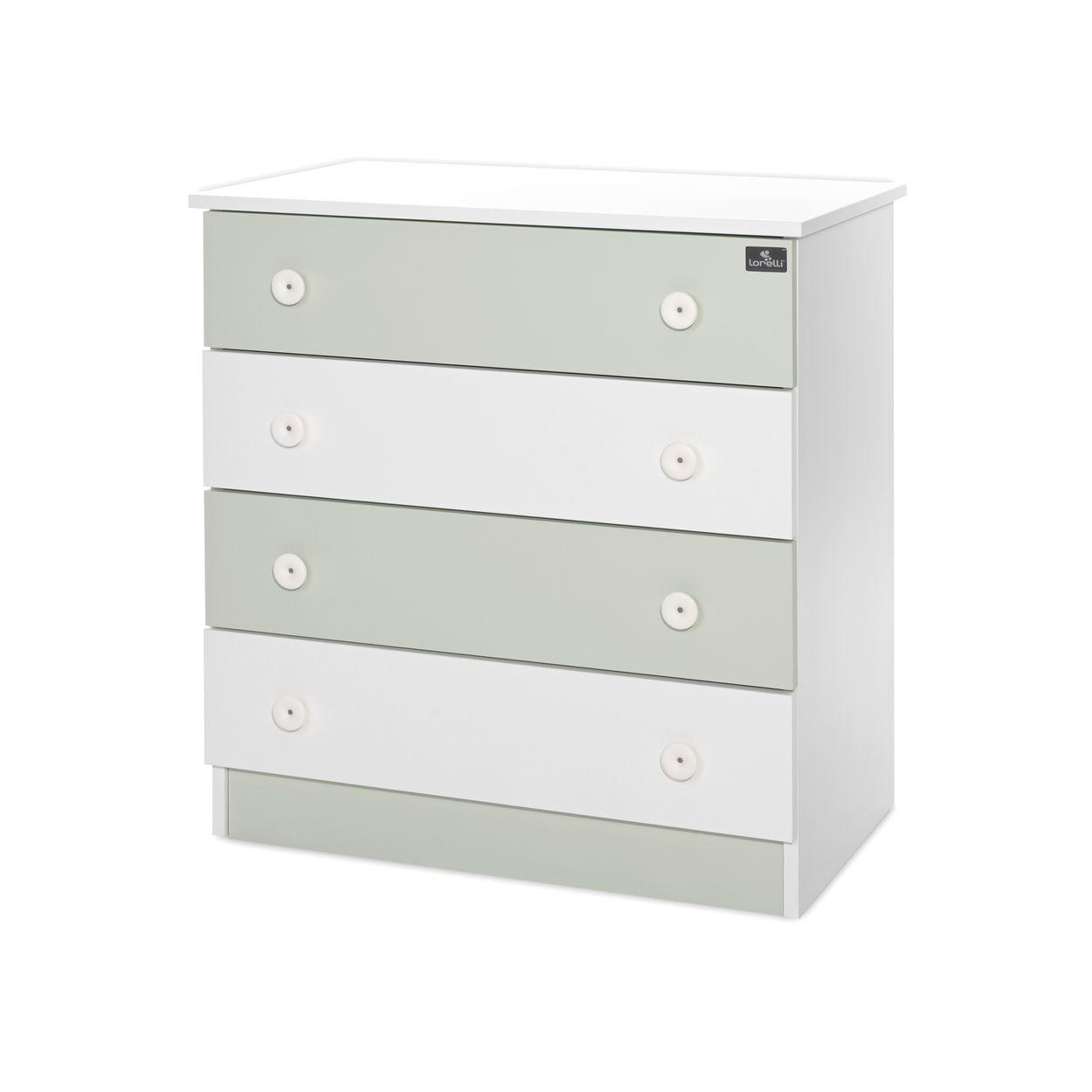 KOMMODE Dresser grün 81 x 50 cm, 4 große Schubladen, Melamin-Spanplatte, Kinderzimmer - Grün, Holzwerkstoff (50/86/81cm) - Lorelli
