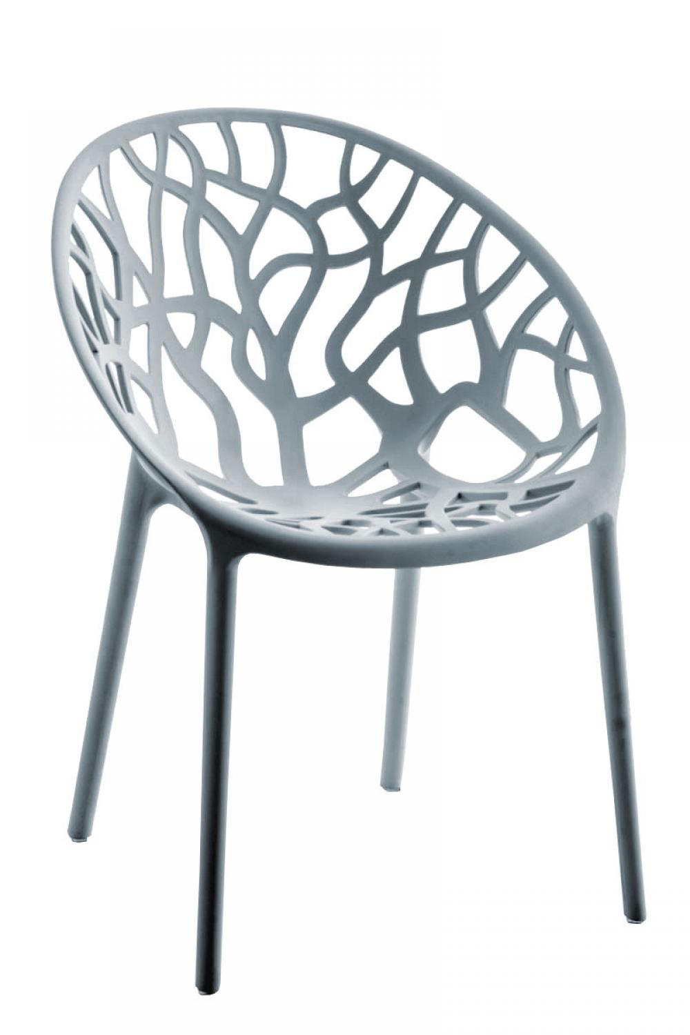 GARTENSTUHL Kunststoff Grau - Grau, Kunststoff (59/80/60cm) - CLP