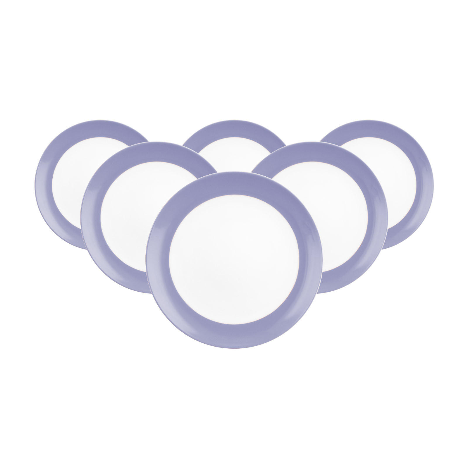 BROTTELLER Liberty Pure Colors Grape Purple ø 17,5 cm 6er Set - Lila, Keramik (17.7cm) - Seltmann Weiden