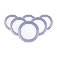 BROTTELLER Liberty Pure Colors Grape Purple ø 17,5 cm 6er Set - Lila, Keramik (17.7cm) - Seltmann Weiden