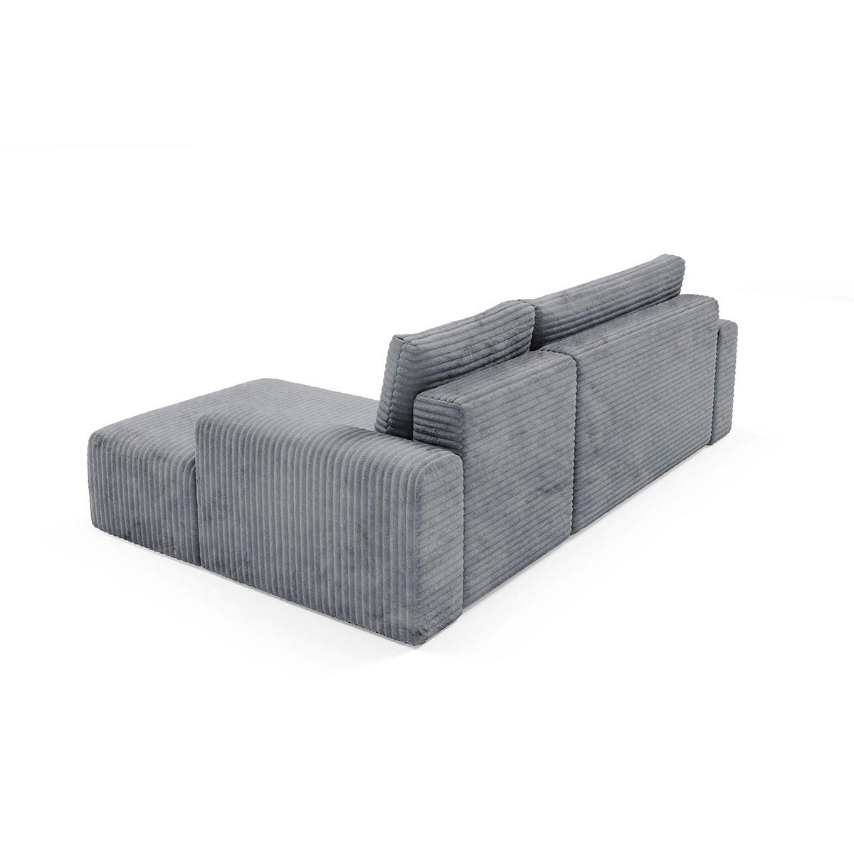 ECKSOFA Romeo 3 Sitzplätze Dunkelgrau - Grau, Holz (268/163cm) - Petits-meubles