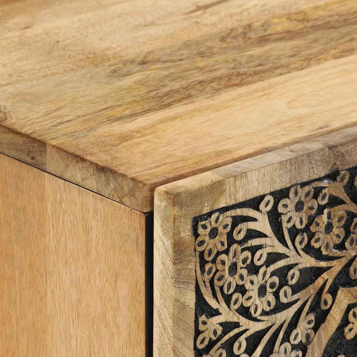 BAD-WANDSCHRANK 38/33/48 Cm Massivholz Mango - Braun, Holz (33/48/38cm) - vidaXL
