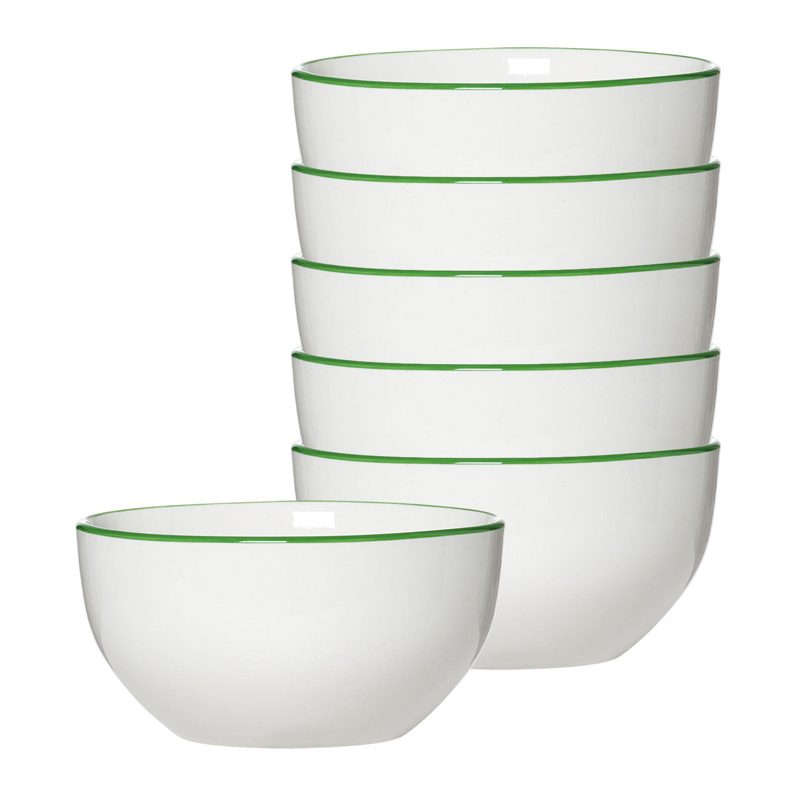 MÜSLISCHALEN Adela grün ø 14 cm 6er Set - Grün, Keramik (14cm) - Ritzenhoff Breker