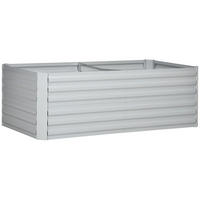 HOCHBEET Stahl 180x90x60 cm steckbar - Hellgrau, Metall (180/59/90cm) - LEBENLANG