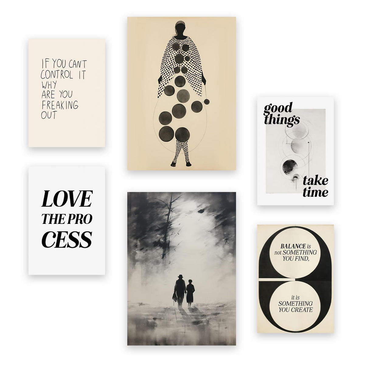 POSTER Set Mit 6 Abenteuerlich In Vielseitiger Stil A3 & A4 Rahmenlos - Klar, Papier (29/3cm) - Nacnic