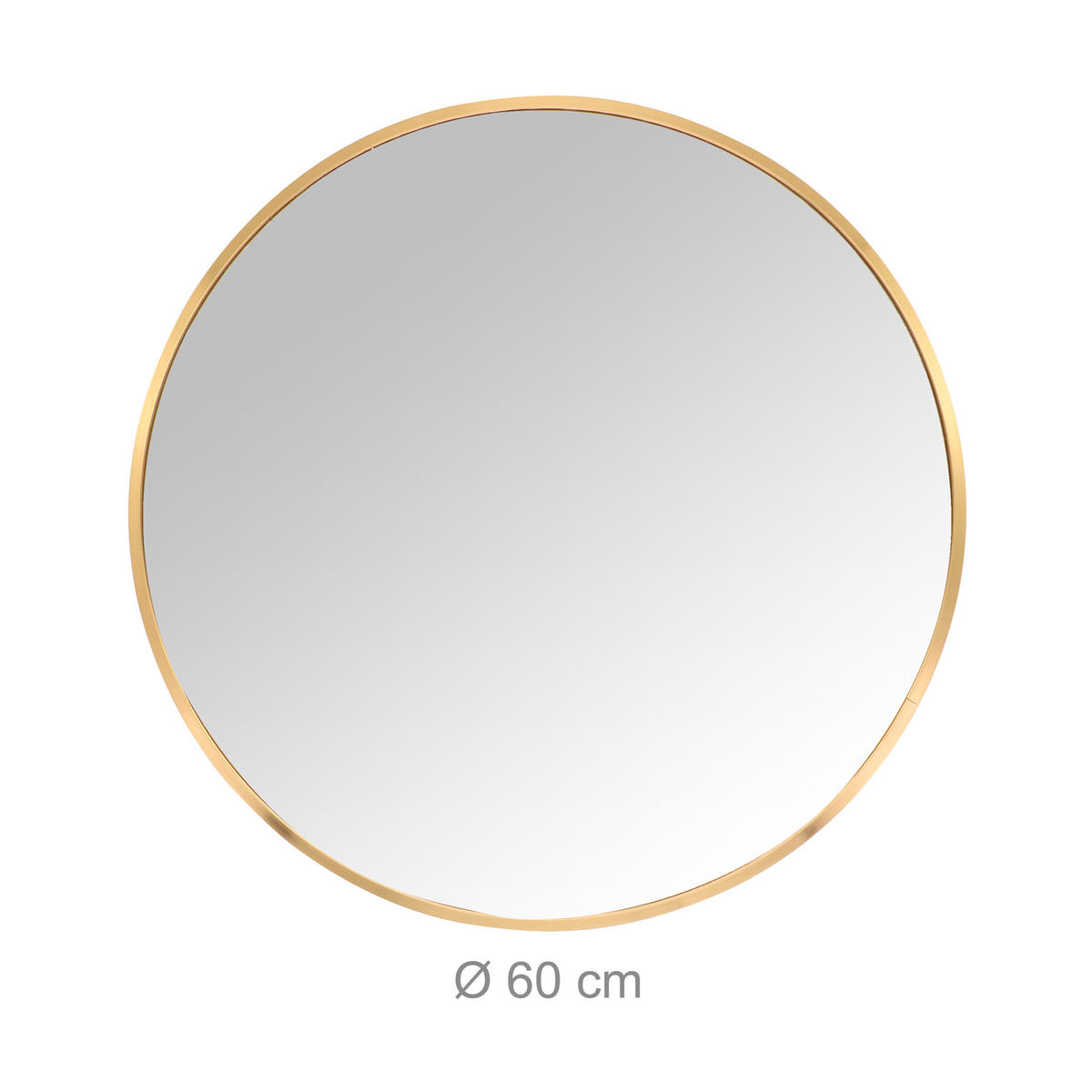 SPIEGEL - Goldfarben, Glas/Metall (60/60/3cm) - Relaxdays