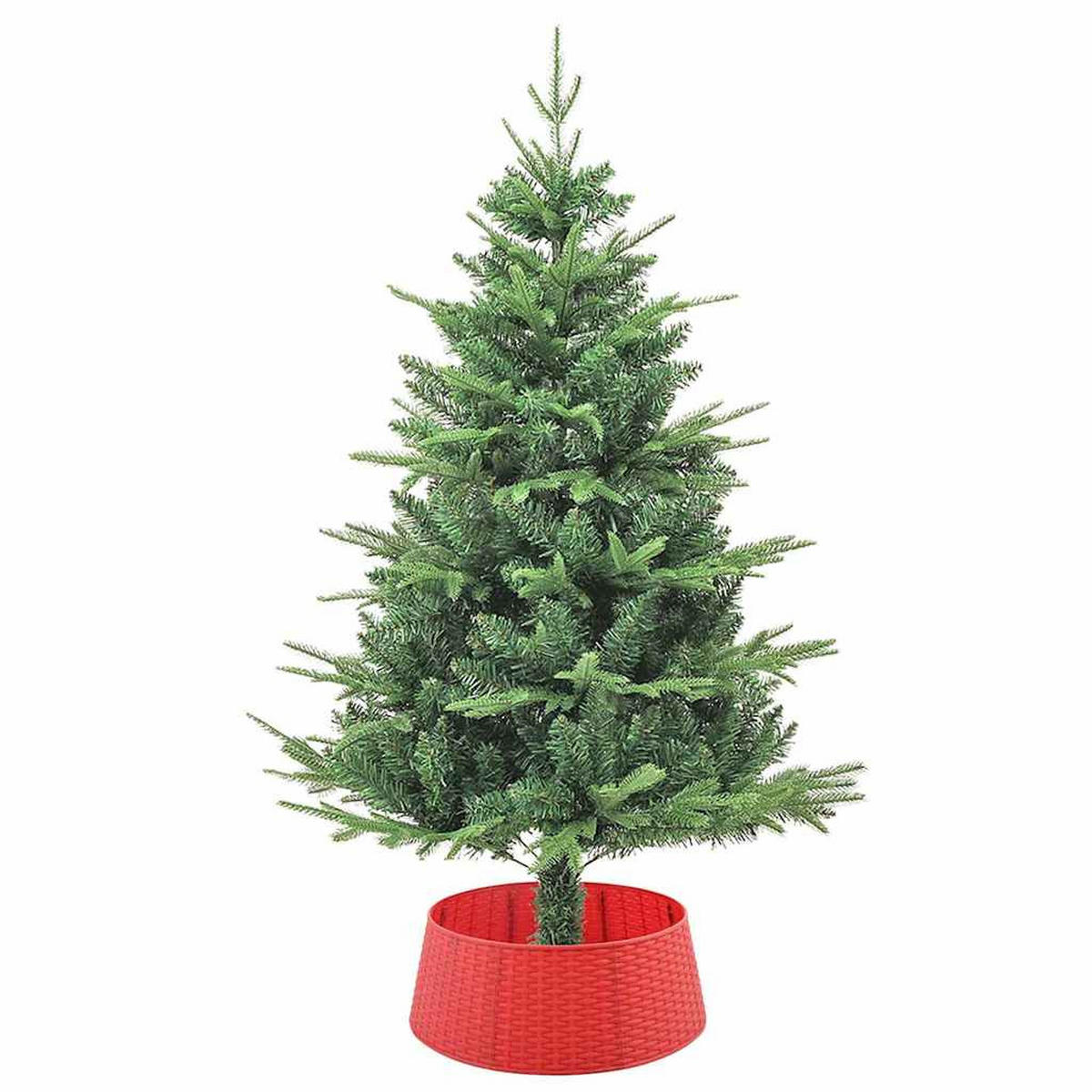 WEIHNACHTSBAUMROCK Haltbar 65/65/24 cm Rot Kunststoff - Rot, Kunststoff (65/24/65cm) - vidaXL