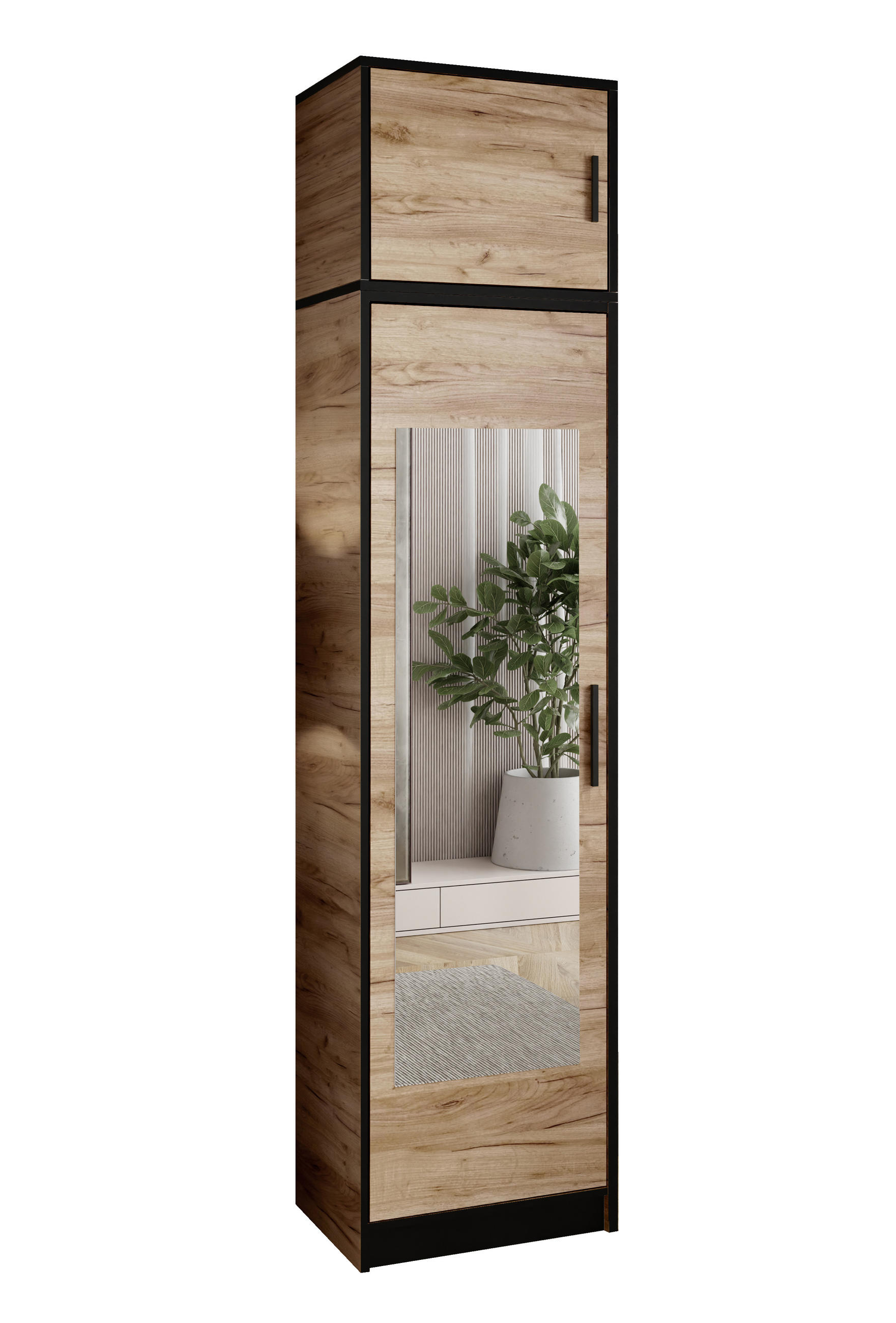 Kier Furniture ŠATNÍ SKŘÍŇ ROJ s nástavbou 1D Dub Craft