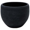 BLUMENTOPF schwarz rund 50/50/39 cm Zakros - Schwarz, Naturmaterialen (39cm) - Beliani