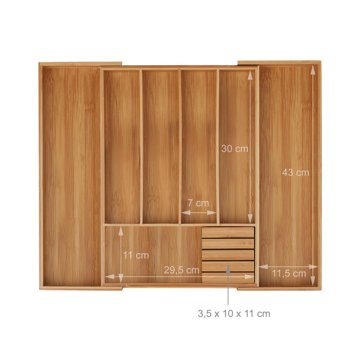 BESTECKKASTEN - Hellbraun, Holz/Holzwerkstoff (55/5/44.5cm) - Relaxdays