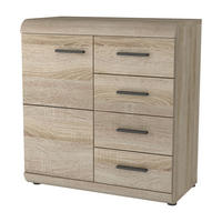 KOMMODE LEGAME 80/87/42 cm mit 4 Schubladen und 1 Türen Sonoma Eiche - Sonoma Eiche, Holzwerkstoff (80/87/42cm) - MASSENO