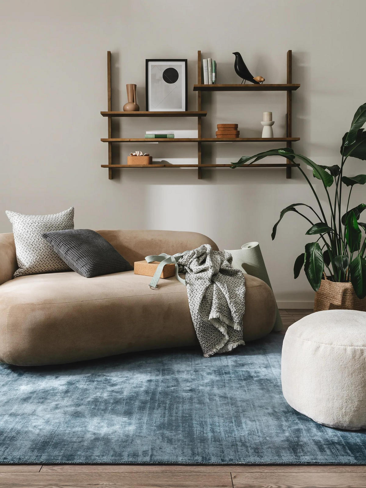 VISKOSETEPPICH Nova Blau 200x300 cm - Blau, Textil (200/300cm) - benuta Pure