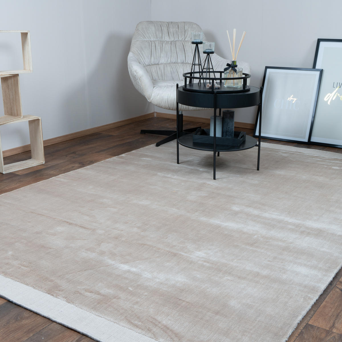 TEPPICH VISKOSE HANDGEWEBT BAMBOO 80/150 Beige - Beige, Naturmaterialien (80/150cm) - Consilio Concept