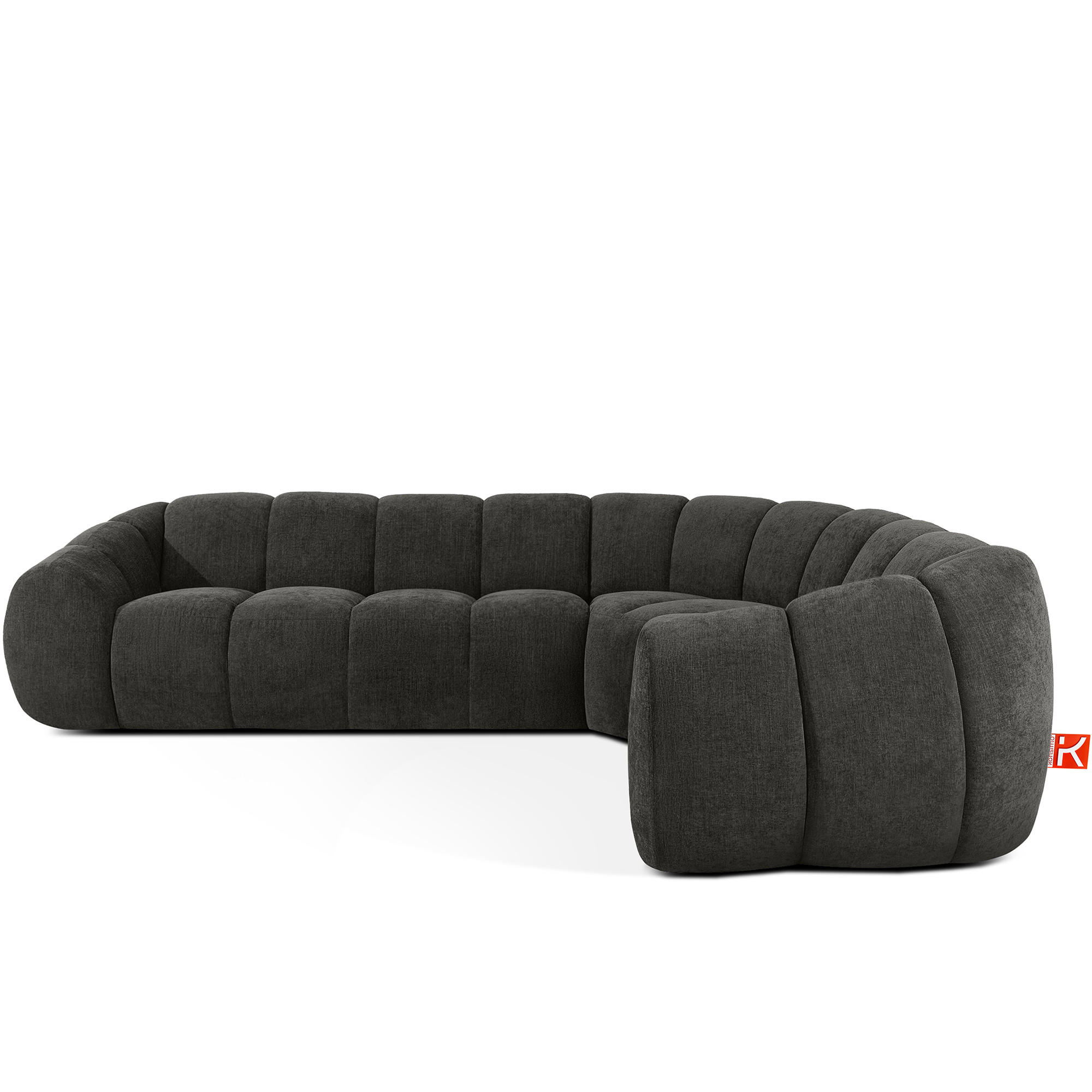 ECKSOFA RECHTS FLAVA, Graphitfarben - Graphitfarben, Holz/Holzwerkstoff (310/230cm) - KONSIMO®