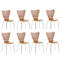 BESUCHERSTUHL 8 Holz Eiche - Eichefarben, Holz/Metall (45/85/49cm) - CLP