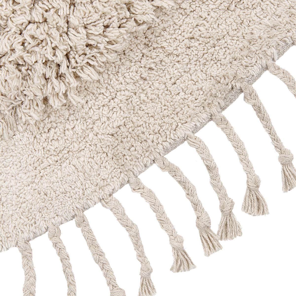 SHAGGY-TEPPICH Bitlis 140/140 cm - Beige, Textil (140/140cm) - Beliani