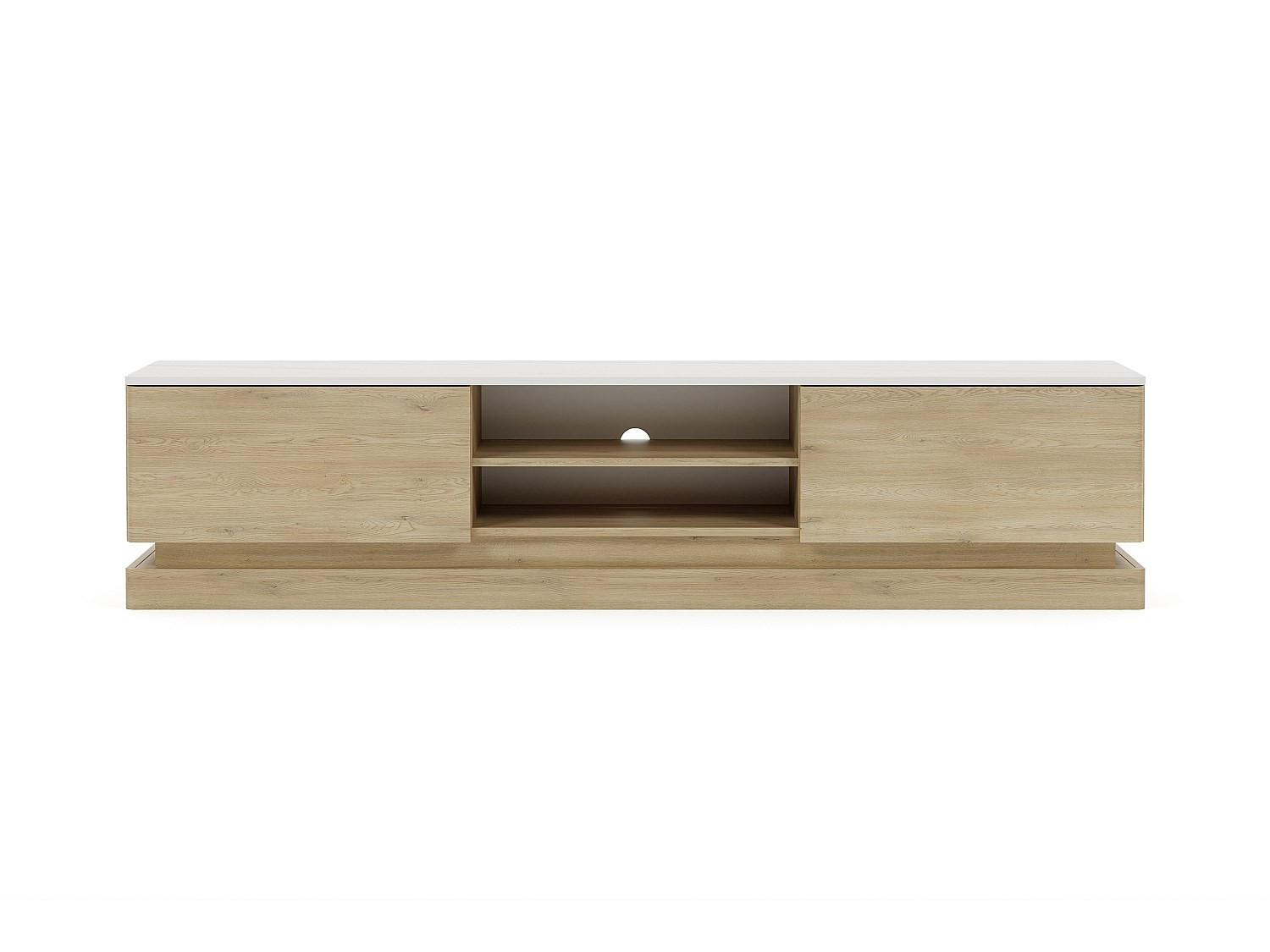 Vente-Unique Tv-Board Weiß 190x44x40 cm