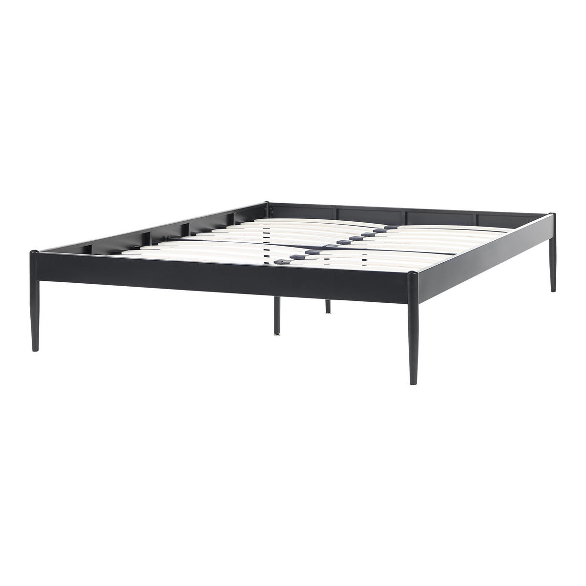 BETT mit Lattenrost 160x200 cm Schwarz Vaurs - Schwarz, Metall (160/200cm) - Beliani