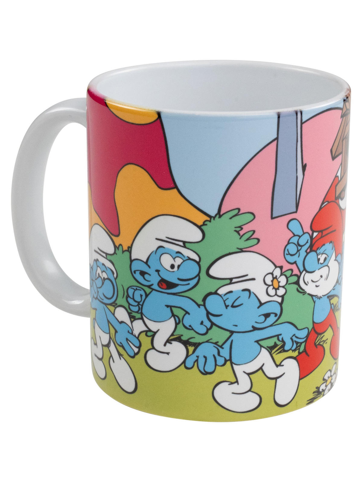BECHER Die Schlümpfe Schlumpfhausen Mehrfarbig 320 ml - Multicolor, Keramik (0.32L) - United Labels