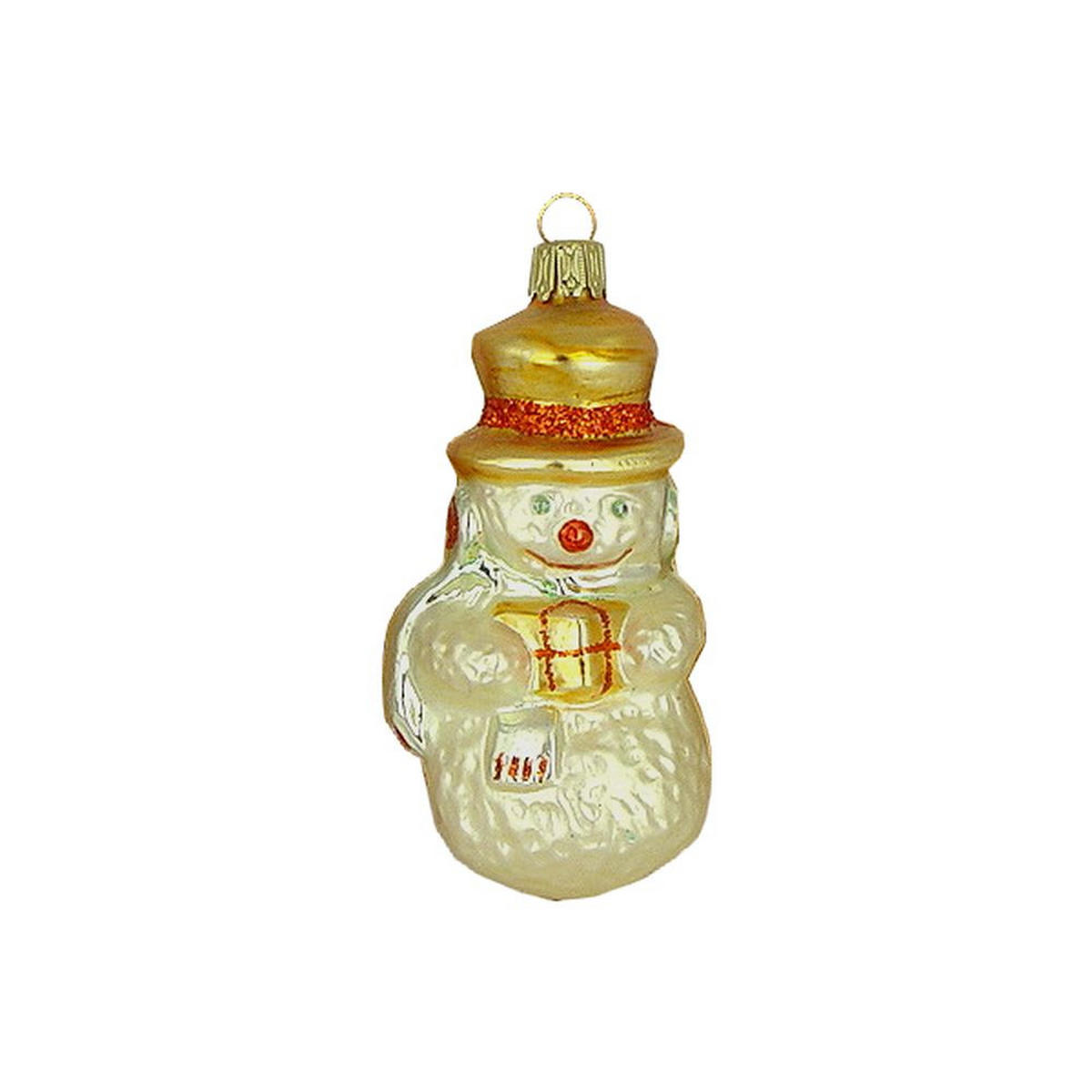 CHRISTBAUMSCHMUCK Schneemann Gletscherblau 11 cm - Multicolor, Metall (0.1/11/0.1cm)