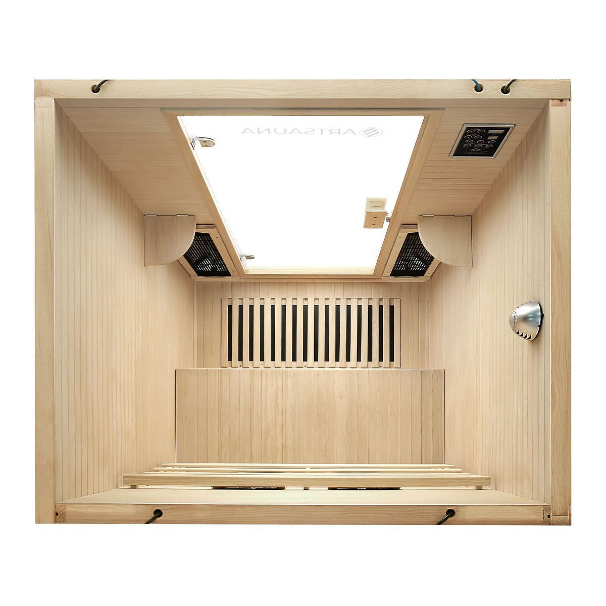 INFRAROTKABINE Oslo mit Keramikstrahlern & Hemlockholz - Naturfarben, Holz (120/190/100cm) - Artsauna