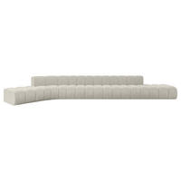 ECKSOFA modulares Sofa Solven-L3 - 562x174x70 cm Creme - Hellgrau/Creme, Holzwerkstoff/Textil (562/174cm) - ALTDECOR