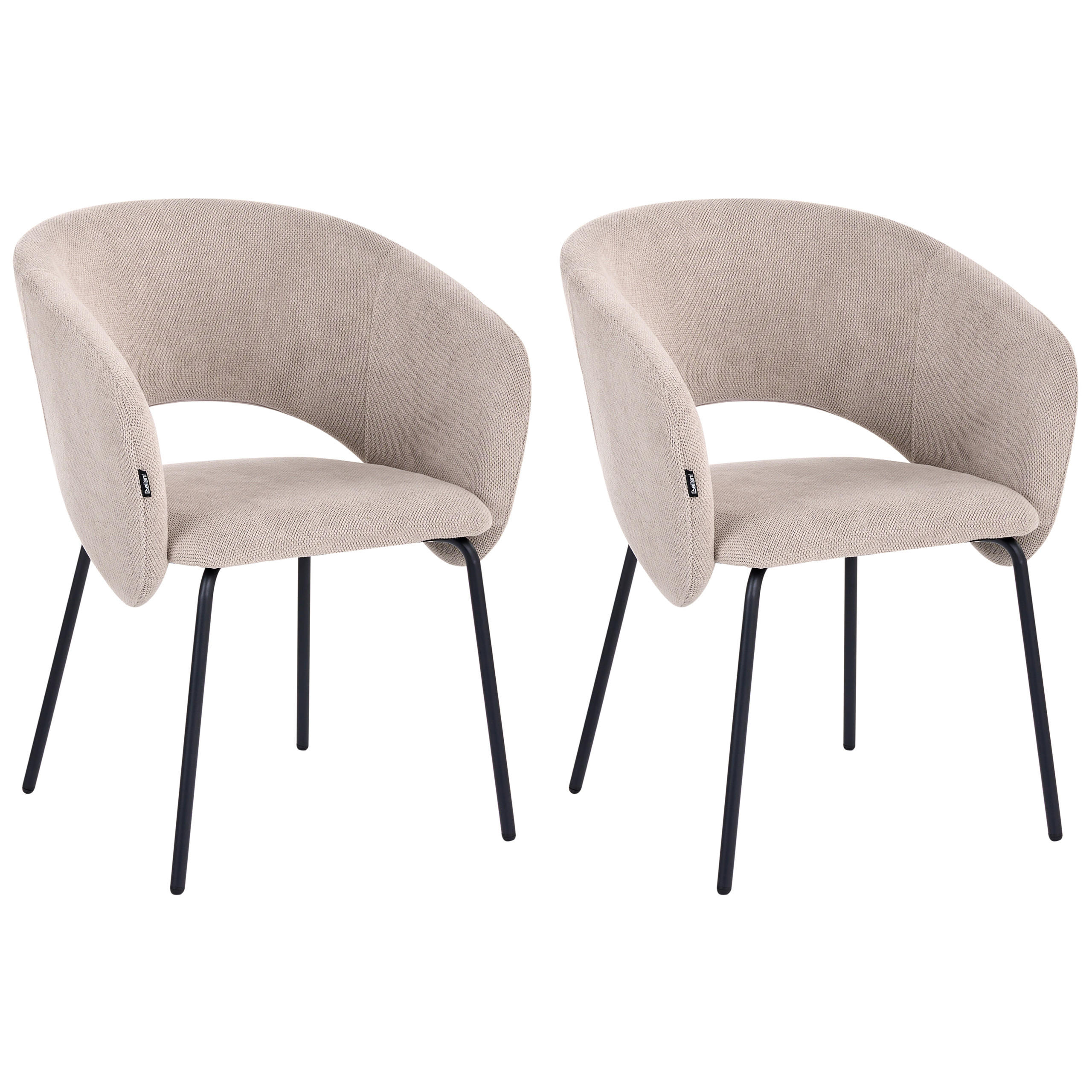 Beliani Esszimmerstuhl Taupe 60x80x55 cm