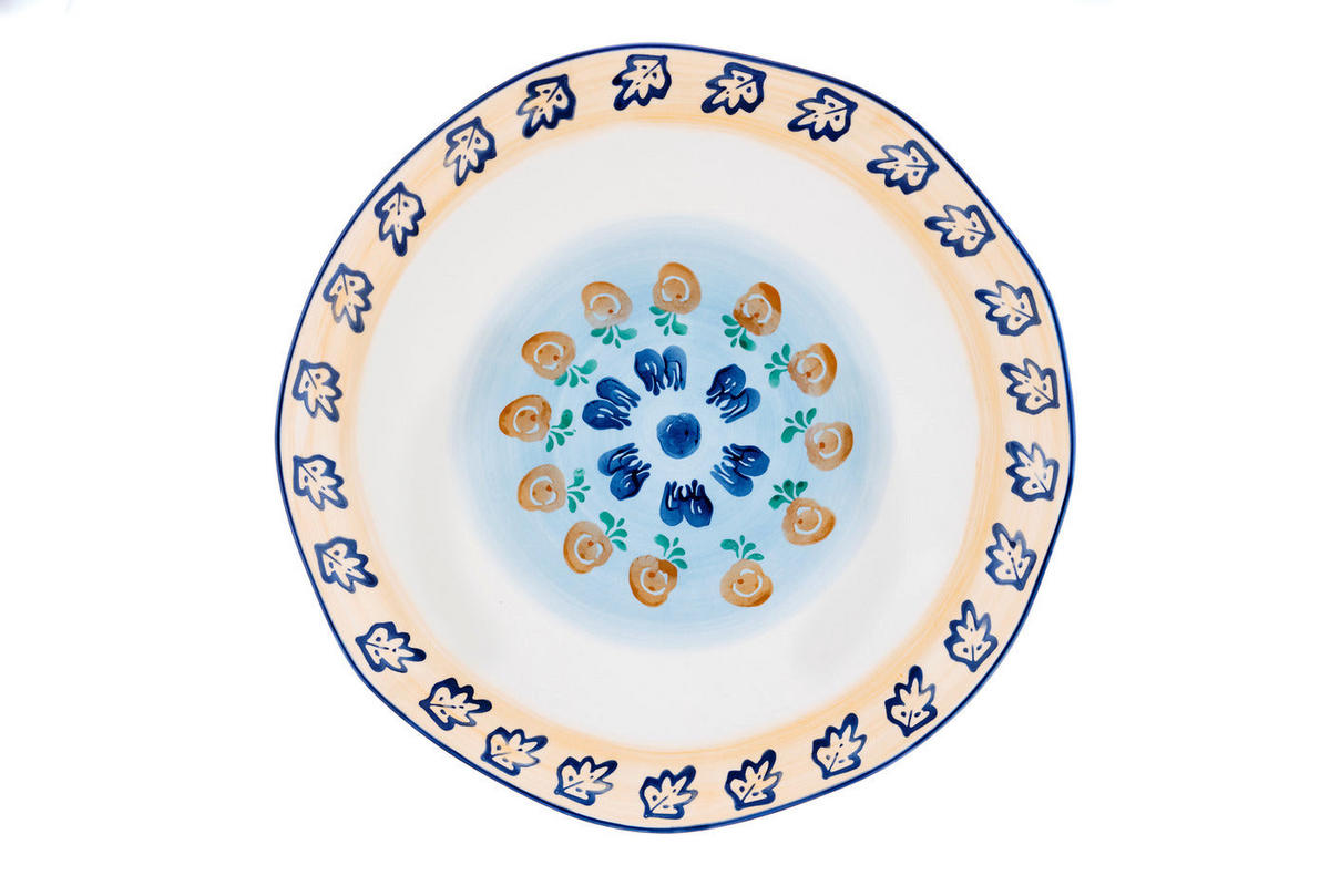 SERVIERPLATTEN Napoli Ø30cm - 2er-Set - Zitrusfrucht - Weiß, Keramik (30/2.8/30cm) - Björn
