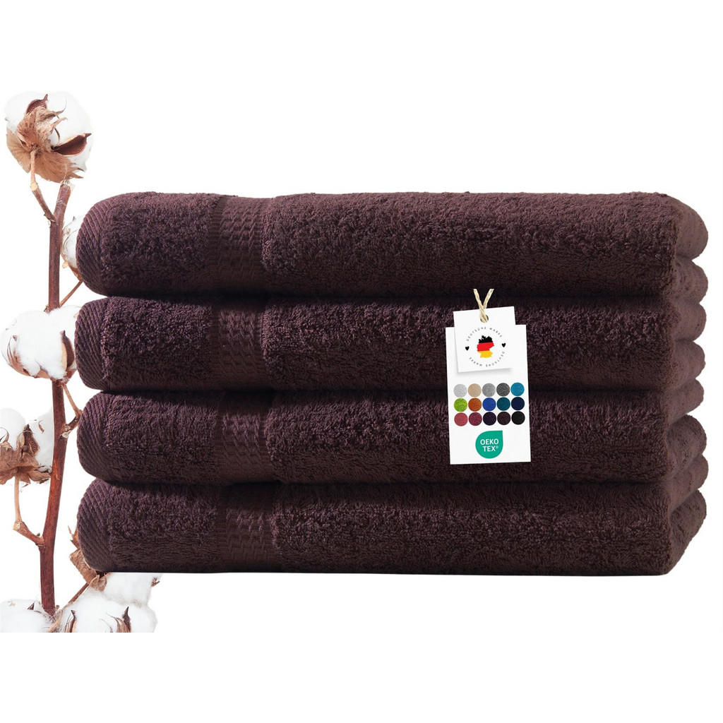 Thumbnail - Carpe Sonno Handtuch, Braun, Textil, Uni, Rechteckig, 50x100 cm, Oeko-Tex® Standard 100, Badtextilien, Handtücher