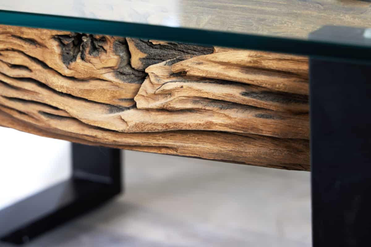COUCHTISCH BARRACUDA Teakholz rechteckig Natur|Transparent|Schwarz 130cm - Transparent/Schwarz, Glas/Holz (70/130/42cm) - riess-ambiente