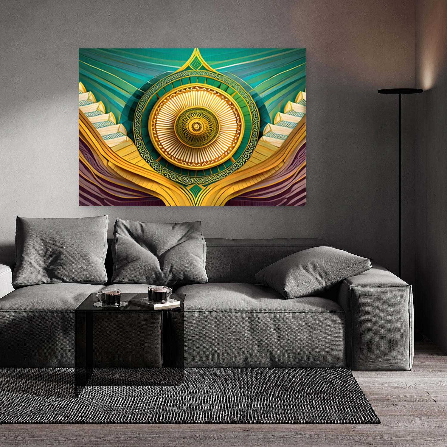 WANDBILD mandala arabisch orientalismus - Multicolor, Textil (60/40cm) - Feeby