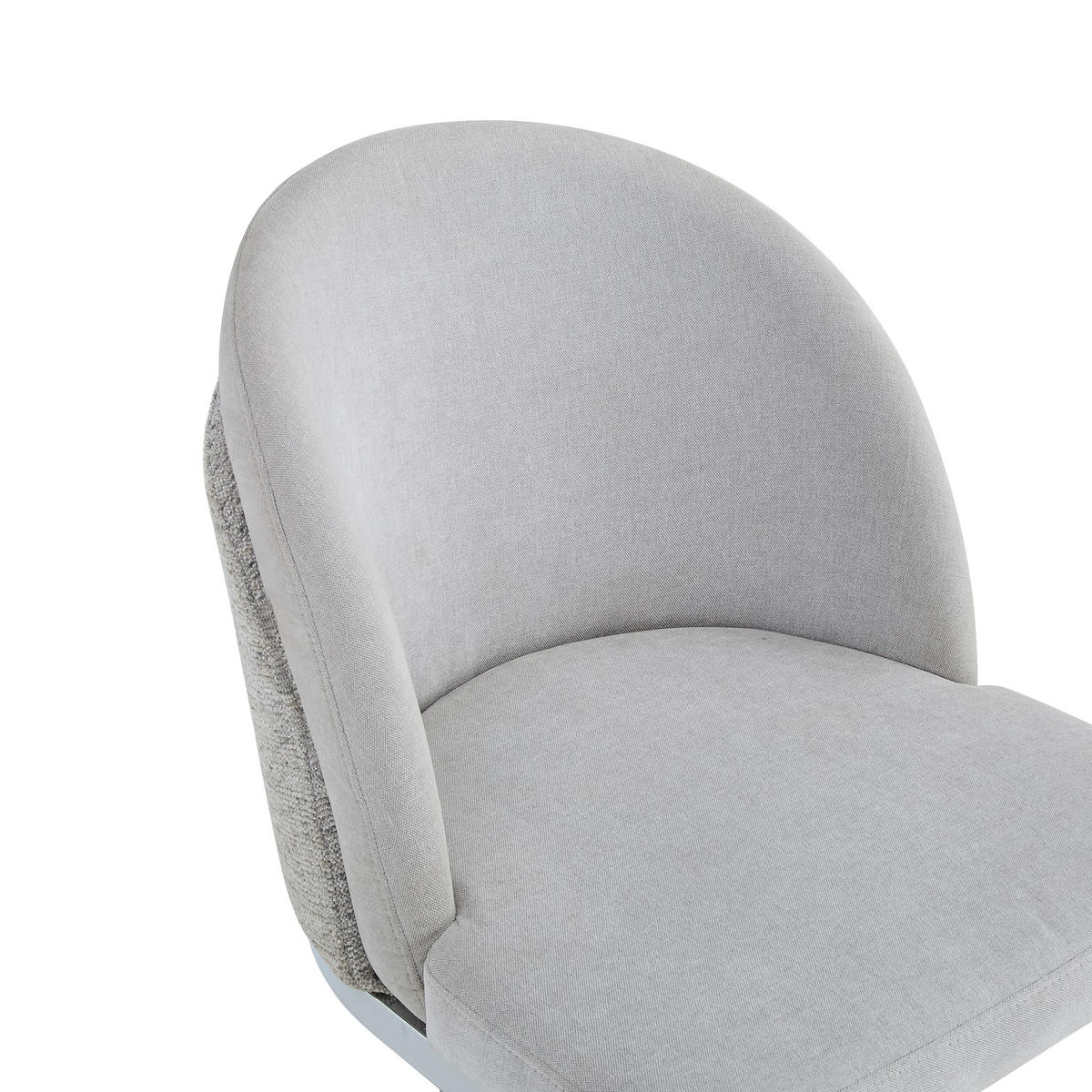 STUHL-SET DE-35878 2 Stück mit Silberbeinen Hellgrau - Grau, Metall (52/85/59cm) - ComfortXL