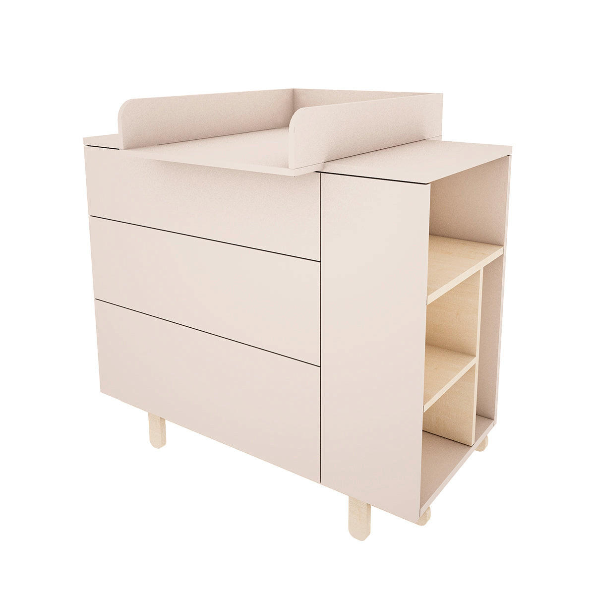 SOBA ZA BEBE 3-dijelniRomy bež - bež, drvni materijal (145/99/75cm) - Petits-meubles