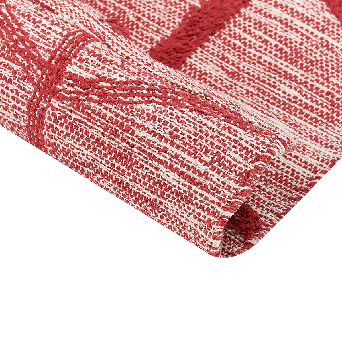 KURZFLOR-TEPPICH Sivas 150/80 cm - Rot, Textil (80/150cm) - Beliani