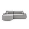 ECKSOFA DION HELLGRAU L - Links - Hellgrau, Textil (261/177cm) - Luxkor24