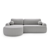 ECKSOFA DION HELLGRAU L - Links - Hellgrau, Textil (261/177cm) - Luxkor24