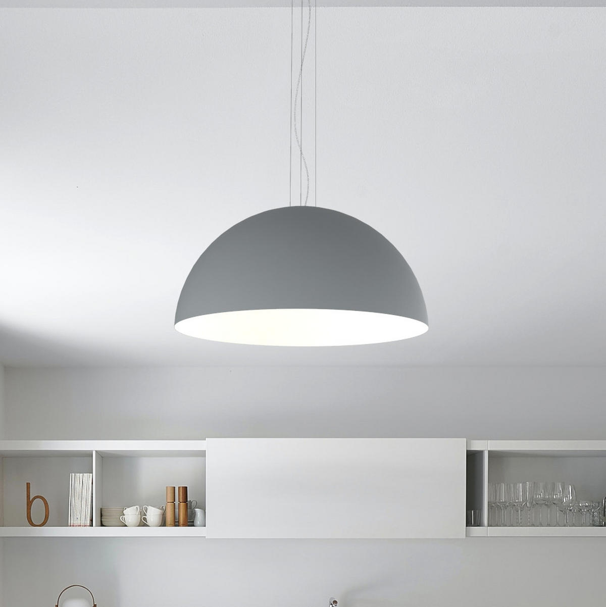 HÄNGELEUCHTE Cassis - Weiß, Metall (80/80/40cm) - Lumicom