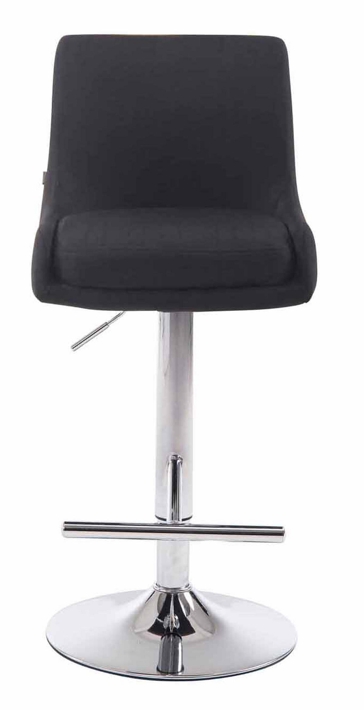 BARHOCKER Cludo, 2er Set, Gestell Metall in Chromoptik, Kunstleder Schwarz - Chromfarben/Schwarz, Kunststoff/Textil (43/100/50cm) - TPFLiving