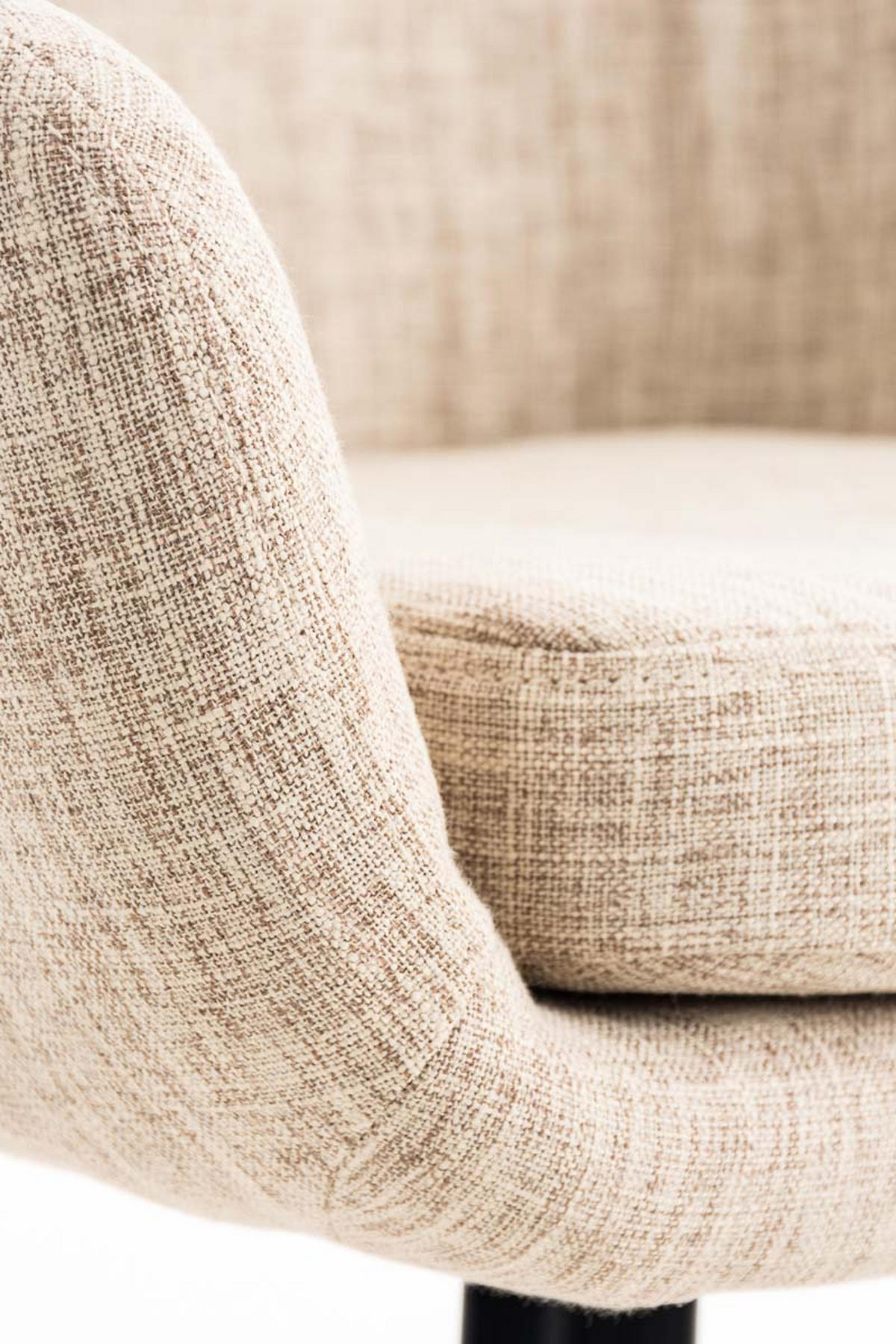 BARHOCKER Grande, 2er Set, Gestell Holz, Stoff Creme - Creme/Braun, Holz/Textil (55/99/46cm) - TPFLiving