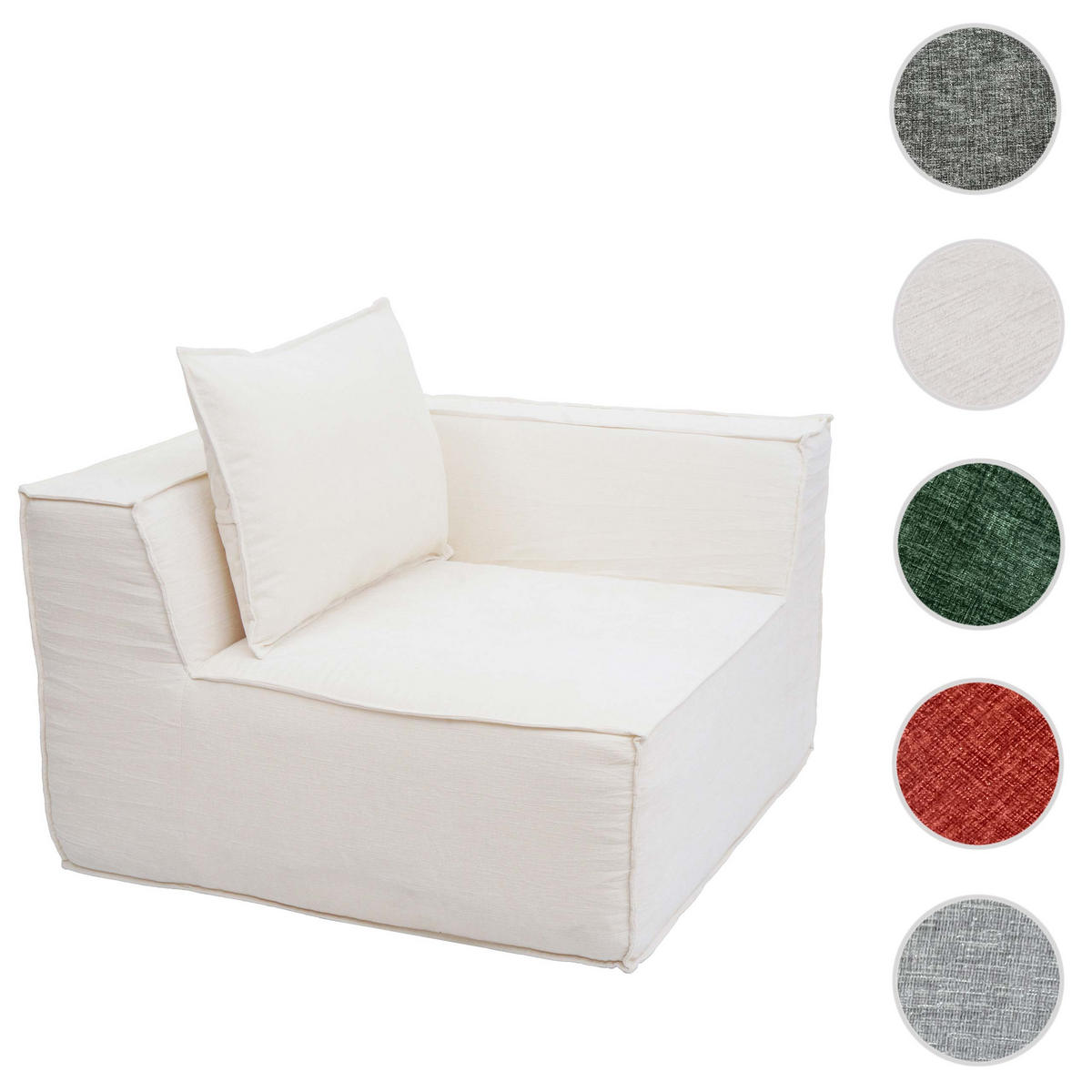 ECKTEIL Cremeweiß - Weiß, Textil (97/63/97cm) - MCW