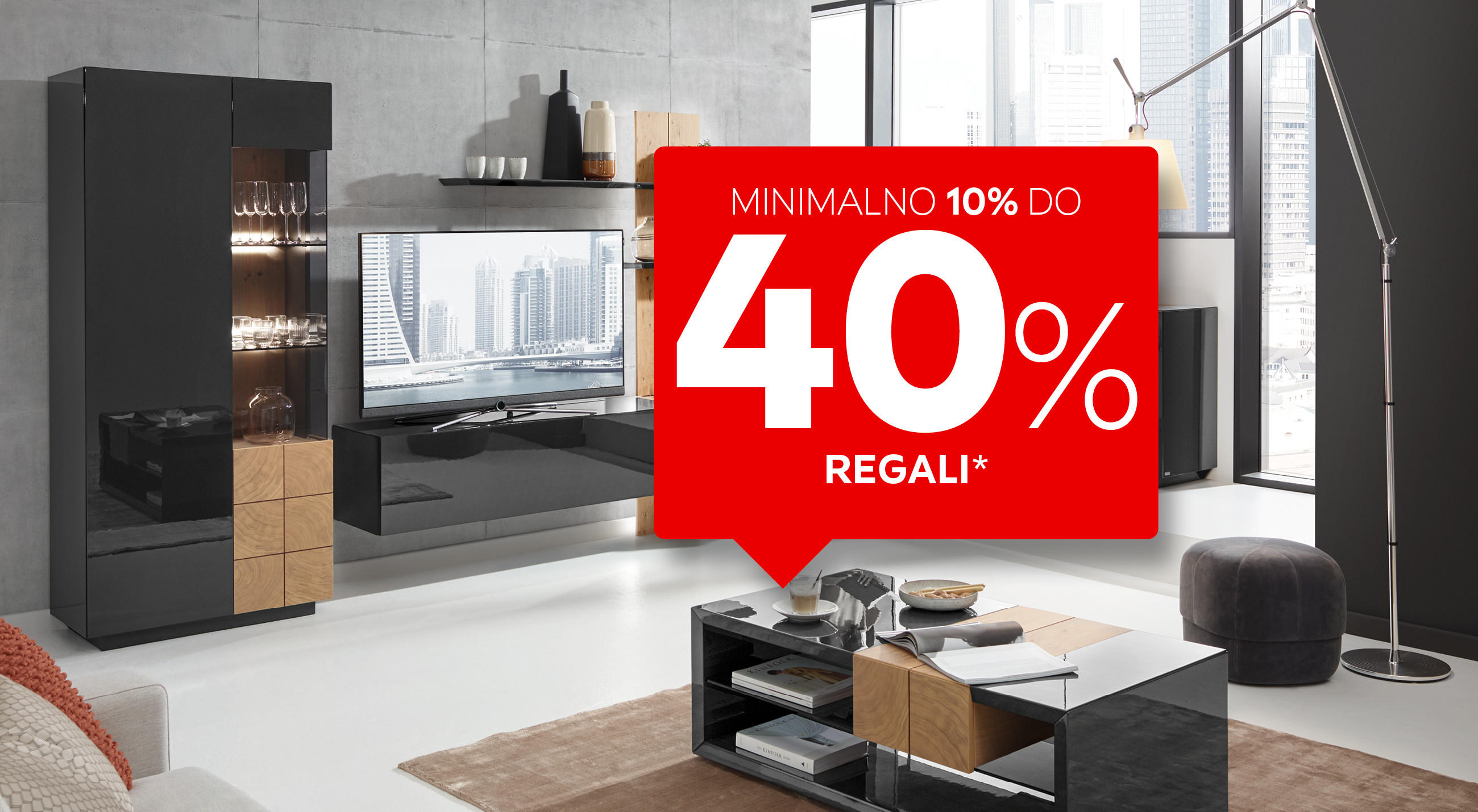 minimalno 10% do 40% regali*
