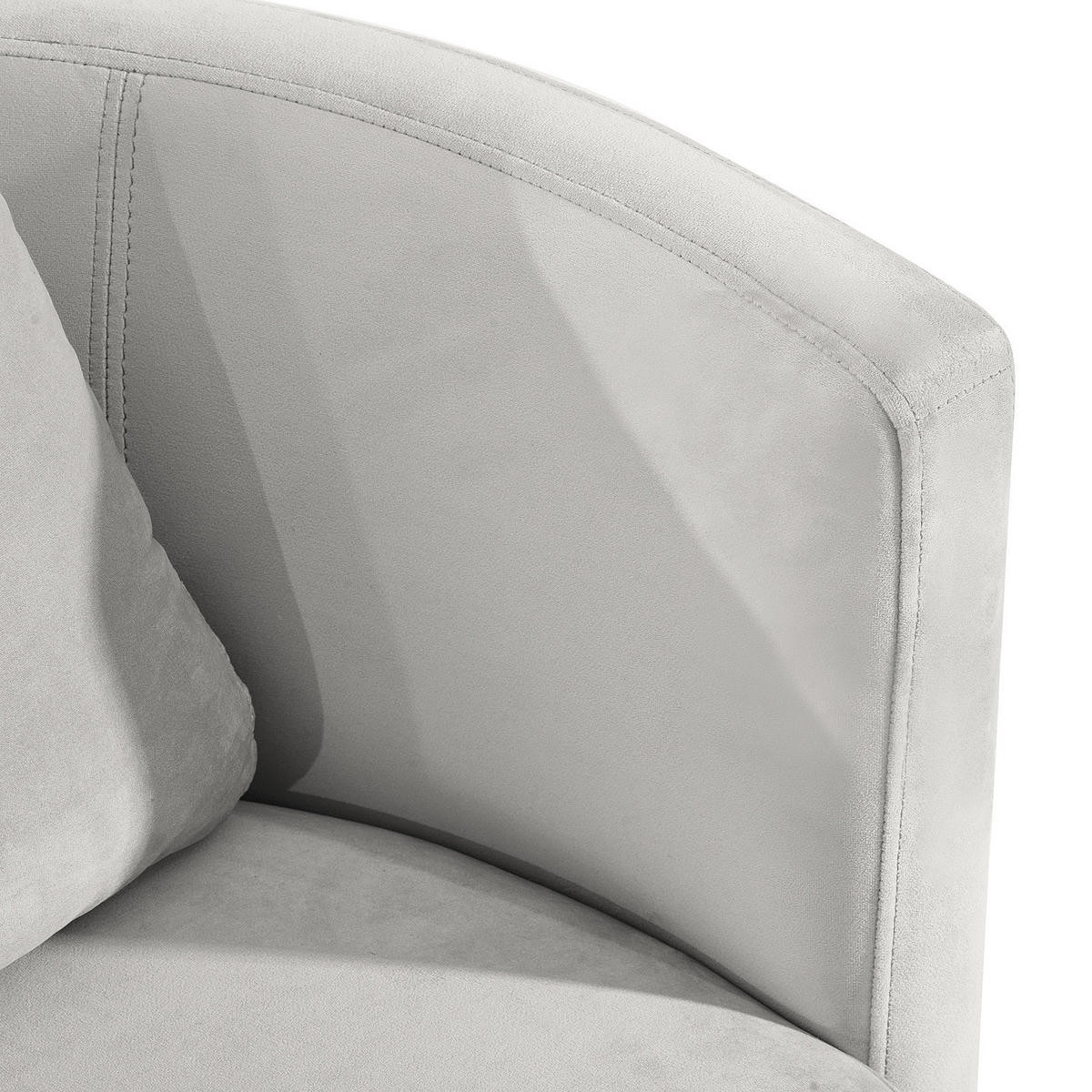 XXL-SESSEL - Silberfarben/Schwarz, Textil/Metall (95/77/95cm) - home24